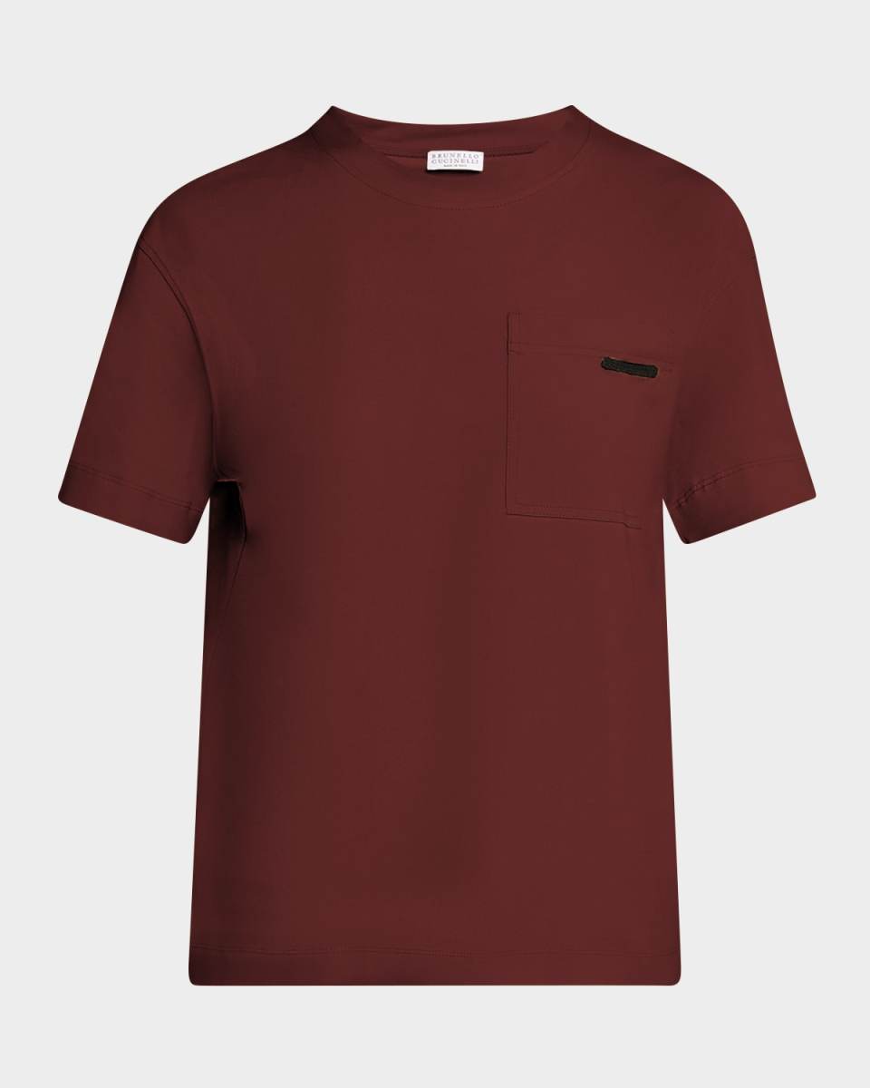 Crewneck T-Shirt with Monili Pocket